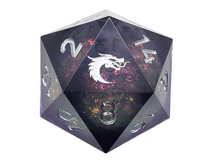 Jumbo 35mm D20 Liquid Core Sharp Edged - Dark Cosmos Fury